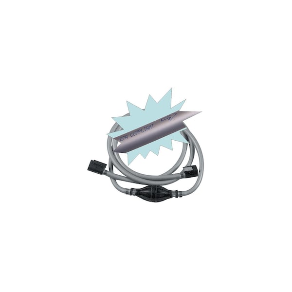 Fuel Line Assembly w Quick Connect Fittings on Both Ends, 8ft
